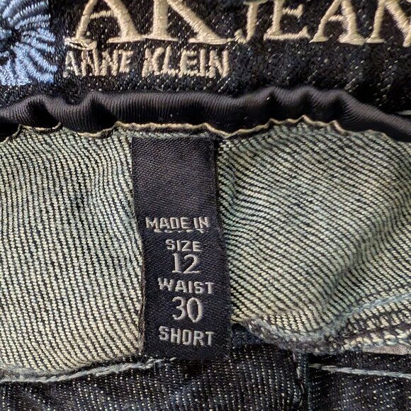 AK Jeans Anne Klein Sophisticate Size 12 Waist 30 Short - Picture 12 of 16